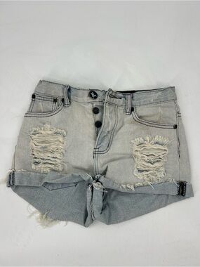 One Teaspoon Light Distressed Shorts 26